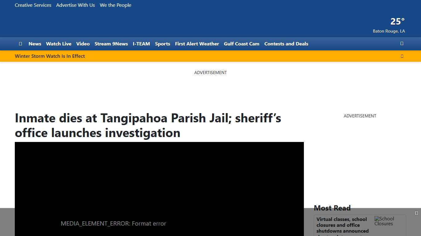 Inmate dies at Tangipahoa Parish Jail; sheriff’s office launches investigation