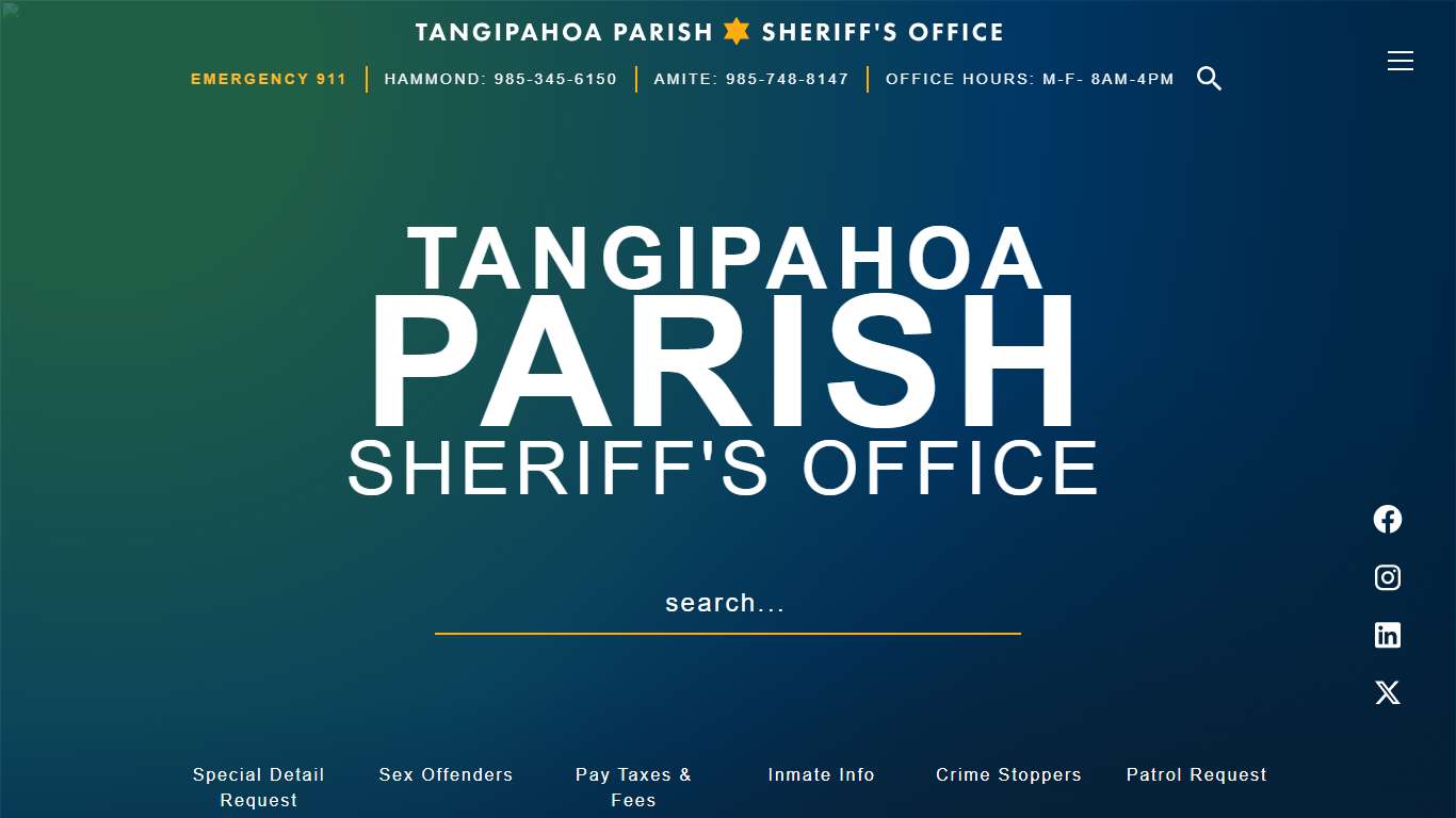 Tangipahoa Parish Sheriff’s Office Dedicated to Serving and Protecting Our Community